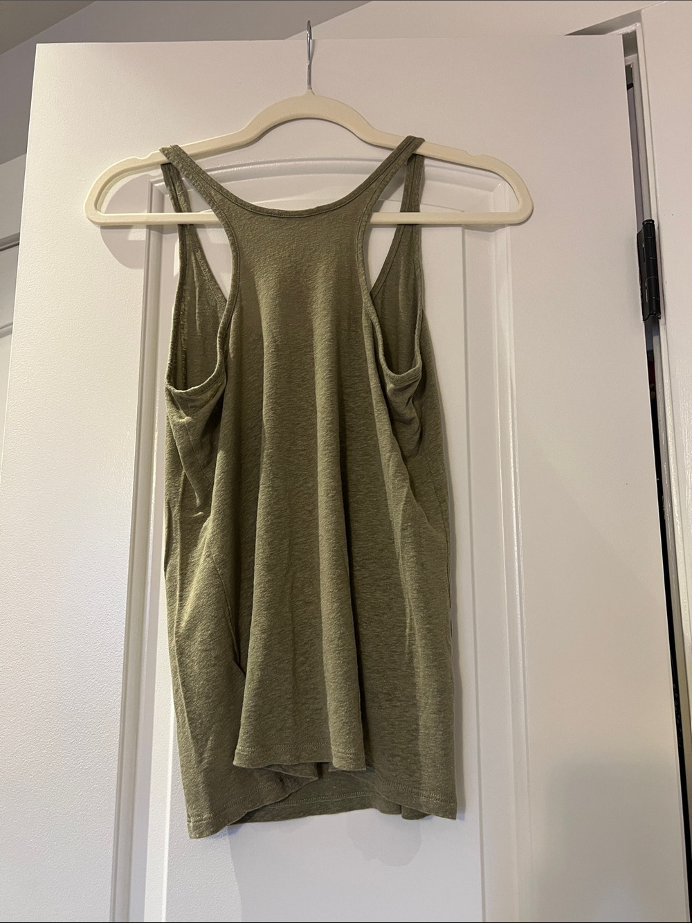 Athleta Olive Ribbed Racerback Tank - Picture 3 of 4